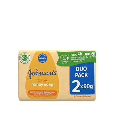 Johnson's Baby Honey soap Duo, Yellow, 90 g (Pack of 2)