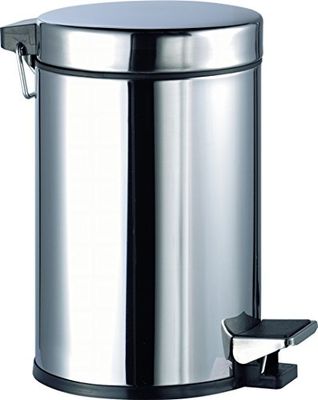 aqualy® – Pattumiera pedale inox, 5 litri