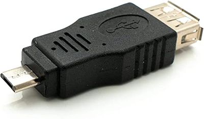 System-S Adaptateur USB 2.0 Micro B mâle vers câble Femelle Type A Noir