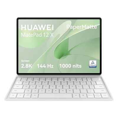 HUAWEI MatePad 12 X PaperMatte Edition WIFI Tablet, 12-inch 2.8K FullView Display, 144 Hz Refresh Rate, 1000 nits,12GB+256GB,with Keyboard, Painting APP GoPaint, NearLink, 10100 mAh Battery, Green