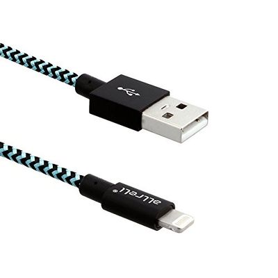 [Apple MFI-gecertificeerd] aLLreLi 2.0M Apple Lightning-naar-USB-kabel [Heavy Duty] - Lightning Sync & Charge USB-kabel met nylon gevlochten ontwerp - Perfect voor iPhone 6S/6 Plus/5S/5C/5, iPad