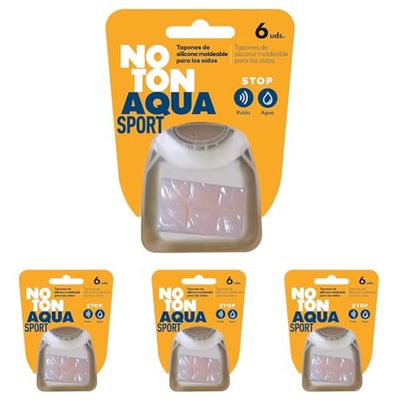 NOTON protectores aqua de silicona moldeables blíster 6 uds, Surf, Naranja (Paquete de 4)