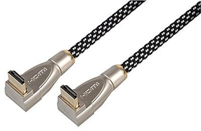 Pro Signal PSG04150 - Cavo HDMI con Ethernet, maschio ad angolo retto a maschio ad angolo retto, rivestimento in nylon, 4 m