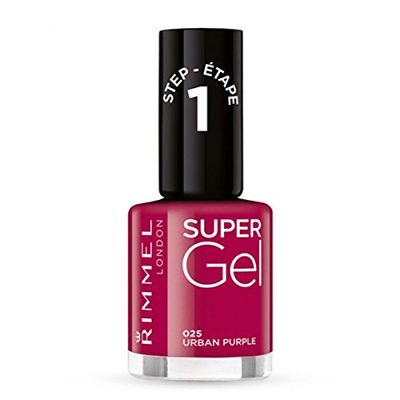 Rimmel - Vernis à Ongles Super Gel - Couleur et brillance - Longue Tenue - 025 Urban Purple - 12ml