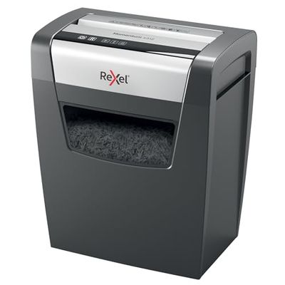 Rexel 2104572EU - Destructora Personal/Home Office Momentum X312, Corte en Confeti, Papelera de 23L, Seguridad P3, Uso Personal y Oficina, Destruye hasta 12 Hojas, Silenciosa con Botones Táctiles