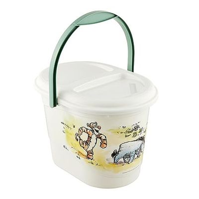 keeeper Winnie nappy bin with lid and carrying handle, Waste bin for baby nappies, Karol, white