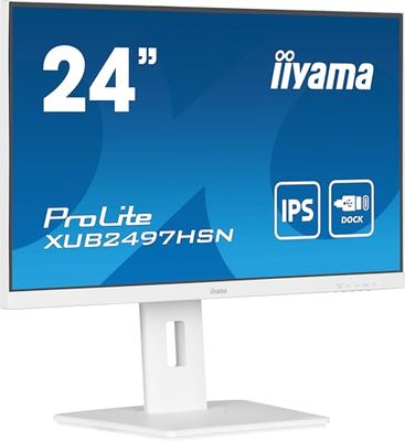 iiyama Prolite XUB2497HSN-W2 23.8" IPS FullHD 100Hz USB-C Dock Altavoces Altura Ajustable (5 Años Garantía)