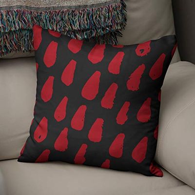 Bonamaison Decorative Cushion Cover, Polycotton, Red, Standard