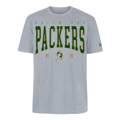 GREEN BAY PACKERS New Era keps NFL överdimensionerad t-shirt satin applikation lapp logotyp ljung grå unisex