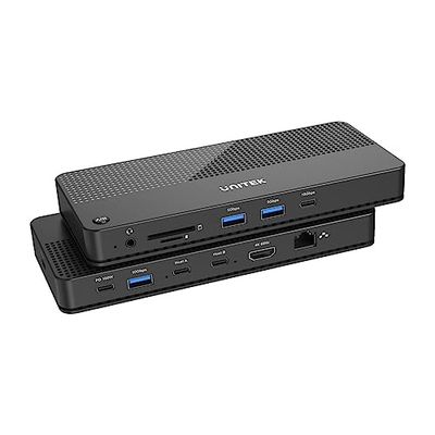 Unitek KVM Switch 4K USB Hub 11 poorten | D1077A | Video Standaard: HDMI 2.0 | USB-standaard: USB 10Gbps | Aansluitingen: 3,5 mm Audio, HDMI, RJ-45, USB-A, USB-C, microSD/SD-slot