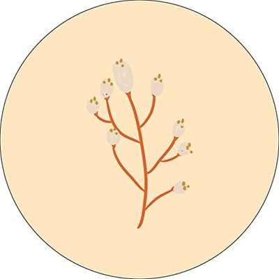 Bonateks, Round Digital Printed Mouse Pad, Non-Slip Base, for Office and Home, Diameter:22cm
