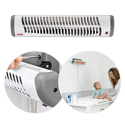 Reer EasyHeat Radiador de parede para bebé, design compacto, branco, 1 unidade (1 unidade)