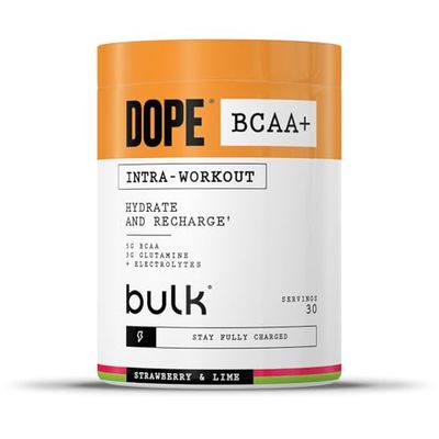 Dope BCAA+ | Polvere Intra-Workout | Strawberry Lime | 360 g | 30 Porzioni | 5g BCAA | Miscela di Elettroliti | Glutammina | Vitamina B6 & B12 | Supporta Idratazione, Energia e Recupero