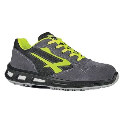 U-Power Red Lion® Yellow, Leather Sapatos de segurança, sapatilhas desportivas leves anti-perfurações unissexo, sola bast, inserção Infinergy, com biqueira de alumínio, Yellow 39