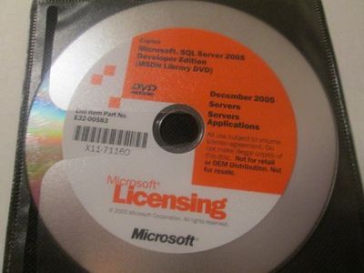 Microsoft SQL Server 2005 Enterprise Edition Win32 - Software de base de datos (1 usuario(s), 350 MB, 512 MB, Pentium III 600MHz, ENG)