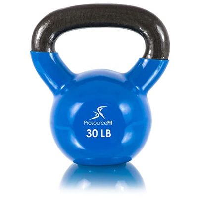 ProsourceFit Vinyl Coated Cast Iron Kettlebells for Full Body Fitness Workouts