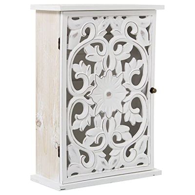 CAJA LLAVES MADERA CALADA PARACOLGAR 24X10X33CM