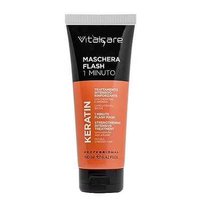 VITALCARE KERATIN Maschera Flash 1 Minuto - Trattamento Intensivo Rinforzante 190 ml