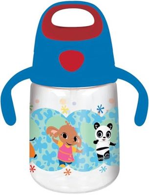 Bing Pop Up Travel Mug, Easy-to-Use Spout and Handles, Plastic, Kids, 370 ml, Multicolor