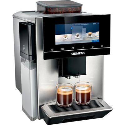 SIEMENS Koffiemachine EQ900 plus TQ903DZ3, automatische reiniging en ontkalking, app-bediening, intuïtief full-touch display, barista-modus, geluidsreductie, premium maalwerk, 1500 W, roestvrij staal