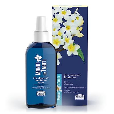 Helan, Monoi De Tahiti, Aceite After Sun Spray, Aceite Corporal Hidratante con Acelerador Bronceado para Pieles Luminosas - Después del Sol con Aceites de Almendras Dulces y Arroz - 150 ml