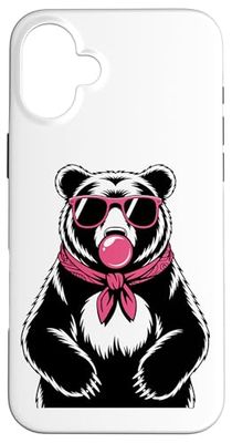 Ours Lunettes De Soleil Chewing-Gum Coque pour iPhone 16 Plus