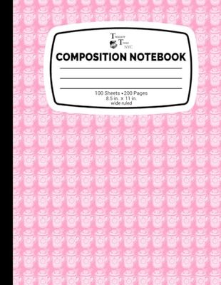 Mini Mug Pattern Carnation Pink Composition Notebook