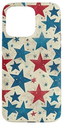 Red White Blue Stars Patriotic | Memorial Day & 4th Of July Case for iPhone 15 Pro Max