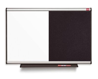 Nobo Prestige tablica kombi (biała tablica suchościeralna, piankowa tablica do przypinania, 60 x 90 cm)