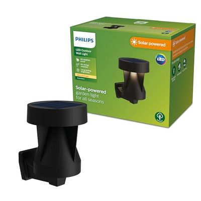 Philips Avery Applique Solaire d’Extérieur, 2700 K, 200 lm, Noir