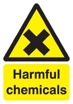 Signs & Labels FHA19051R Sign Board, Harmful Chemicals