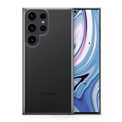 Babaco Premium Clear mobiltelefonfodral för Samsung S23 Ultra optimalt anpassat till formen på mobiltelefonen, kristallfodral av TPU