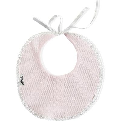 BABIDU Unisex baby slabbetje, wit, Runder London