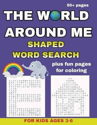 The World Around Me: Shaped Word Search For Kids