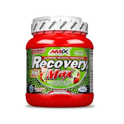 AMIX - Complemento alimentar Recovery Max - Promove a recuperação muscular e diminui o catolismo muscular - glutamina em pó - frasco de 575 g - sabor ponche de frutas