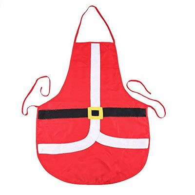Uten Schort Kerstmis, kookschort kerstschort kerstdecoratie met zakken rood waterdicht voor koken, knutselen, BBQ, feest, 74 x 55 cm, B-stijl, Eén Maat