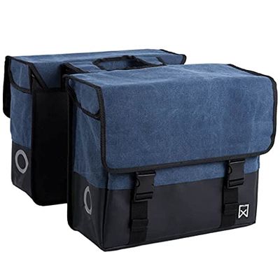Willex Canvas Dubble Tas + Azul/Matzwart