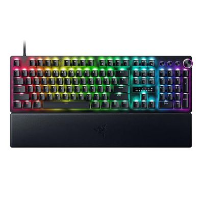 Razer Huntsman V3 Pro (Switches Analog) - Clavier Gamer Optique - Razer Snap Tap & Déclenchement Rapide (Switches Analogiques réglables de 0,1 à 4,0mm) Clavier-US QWERTY | Noir