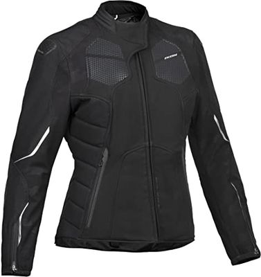 Ixon Women's Cell Lady Motorcycle Jacket, Black Silver, XS