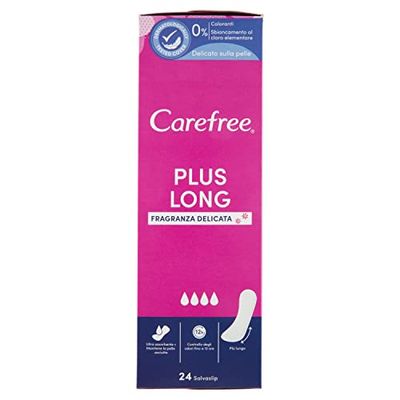 Carefree Plus - protetores extra largos, 5 benefícios de frescura, 24 peças