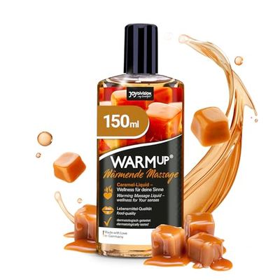 JOYDIVISION WARMup 150 ml Liquido per Massaggio con Profumo e Gusto di Caramello I Effetto Riscaldante I Piace olio Massaggi