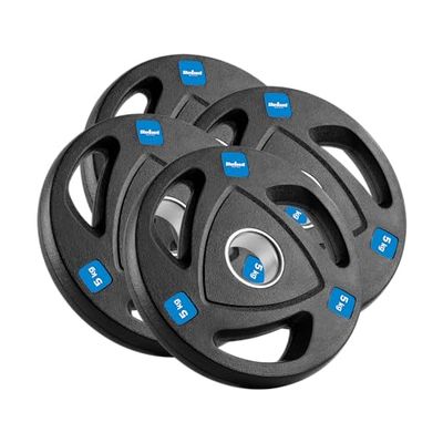 Rebel Juego de Carga de Hierro Fundido Gomado 4x5 kg Agujero Olímpico 51 mm RBA-2109
