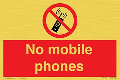 No hay teléfonos móviles Señal - 150x100mm - A6L