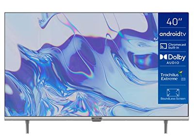 Metz Smart TV, Serie MTC6110, 40" (81 cm), Full HD LED, Versione 2022, Wi-Fi, Android 9.0, HDMI,ARC, USB, Slot CI+, Dolby Digital, DVB-C/T2/S2, Schermo Senza Bordi, Grigio
