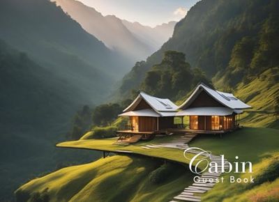 Cabin Guest Book: Guest Book for Vacation Home, Airbnb, Visitor Rental, Visitor’s Log Book for Recording Name & Memories