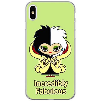 ERT GROUP etui na telefon Apple Iphone X/XS, case oryginalny i oficjalnie licencjonowany przez Disney, wzór Cruella 006, optymalnie dopasowane, plecki z TPU
