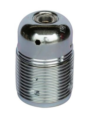 Zarivy Douille filetée E27, finition nickel, pour ampoules standard, idéale pour l'éclairage intérieur et extérieur.