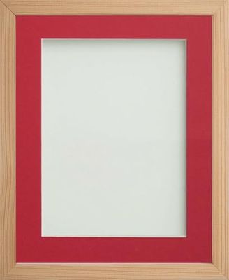 Frame Company Webber Beech with Red Mount, 8x6 for 6x4 inch