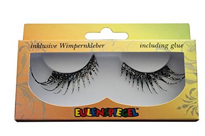 Eulenspiegel 001349 - Pestanas artificiais, Cabaret Multi, 1 ml cola especial para pestanas, instruções, para carnaval, festa temática