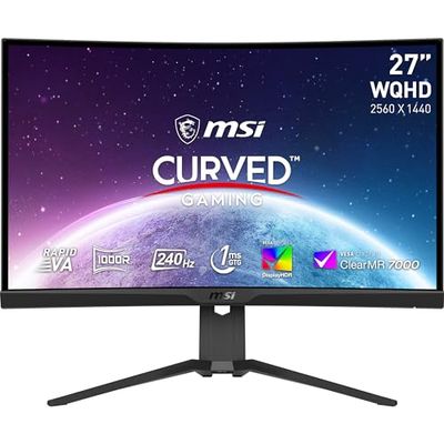 MSI MAG 275CQRX écran plat de PC 68,6 cm (27") 2560 x 1440 pixels Wide Quad HD Noir